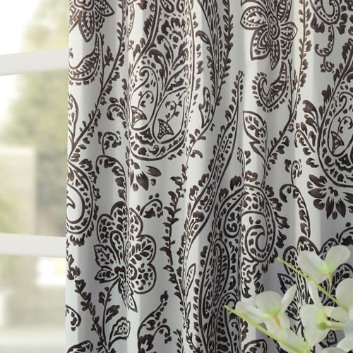 Image of HPD Half Price Drapes Printed Room Darkening Curtains for Bedroom, Living Room 50 X 120 (1 Panel), BOCH-KC16072D-120, Tea Time Ochre