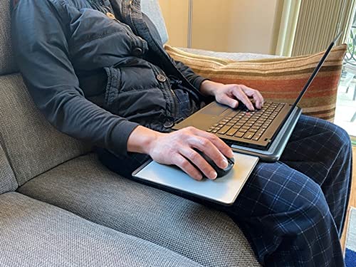 Max Smart Portable Laptop Lap Pad, Laptop Desk With Retractable Mouse Tray, Anti-Slip Heat Shield Notebook Computer Stand Table, Working Station For Home, Office, Recliner, Business And Travel #TOP7