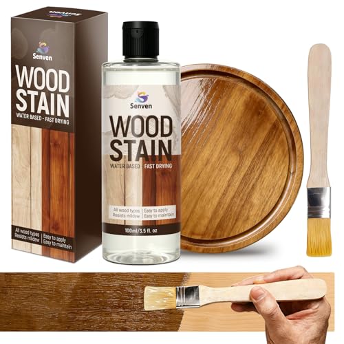 SENVEN Wood Stain Polyurethane Clear Wood Stain 100ml Clear-Stain for Woods Furniture Cabinet Fast Drying Woods-Stain Protective Wood Finish Wood-Stains Water Based Wood-Stains Indoor Outdoor
