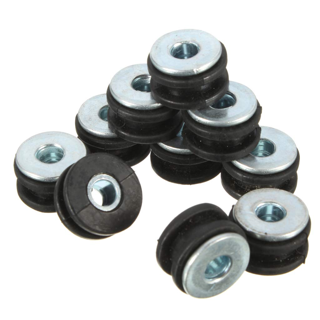 JDIEOQA 10Pcs Motorcycle Rubber Grommets Bolt Kit, Pressure Relief Motorbike Rubber Washers Replacement Accessories - Image 2