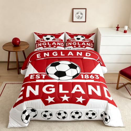 Image of Feelyou Football Soccer Comforter Set Full Size Bedding Set