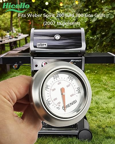Hicello BBQ Barbecue Ersatzteile Holzkohlegrill Grube Holz Smoker Temperaturanzeige Thermometer für Weber Traveller Grills – Bild 6