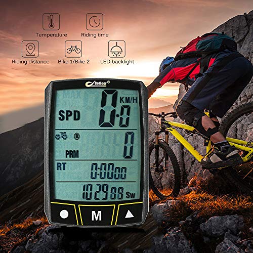 Computador de bicicleta, Romacci Computador de bicicleta sem fio/com fio Sensor de cronômetro de bic