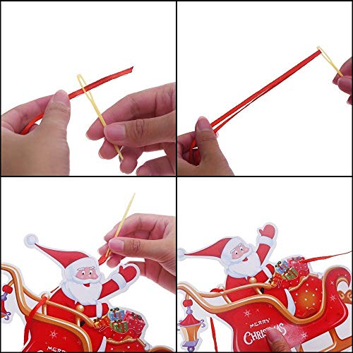 VEYLIN-Christmas-Reindeer-Bunting-Santa-Sleigh-Banners-for-Party-Decoration