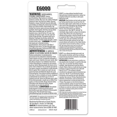 E6000 LWETLBVS 230010 Craft Adhesive, 2 Pack of 3.7 Ounces