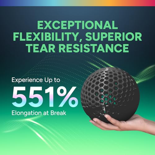 Image of OVERTURE TPU Filament 1.75mm Flexible Roll, 95A Soft 3D Printer Filament, 1kg Spool (2.2 lbs), Fit Most FDM Printer (TPU Space Gray)