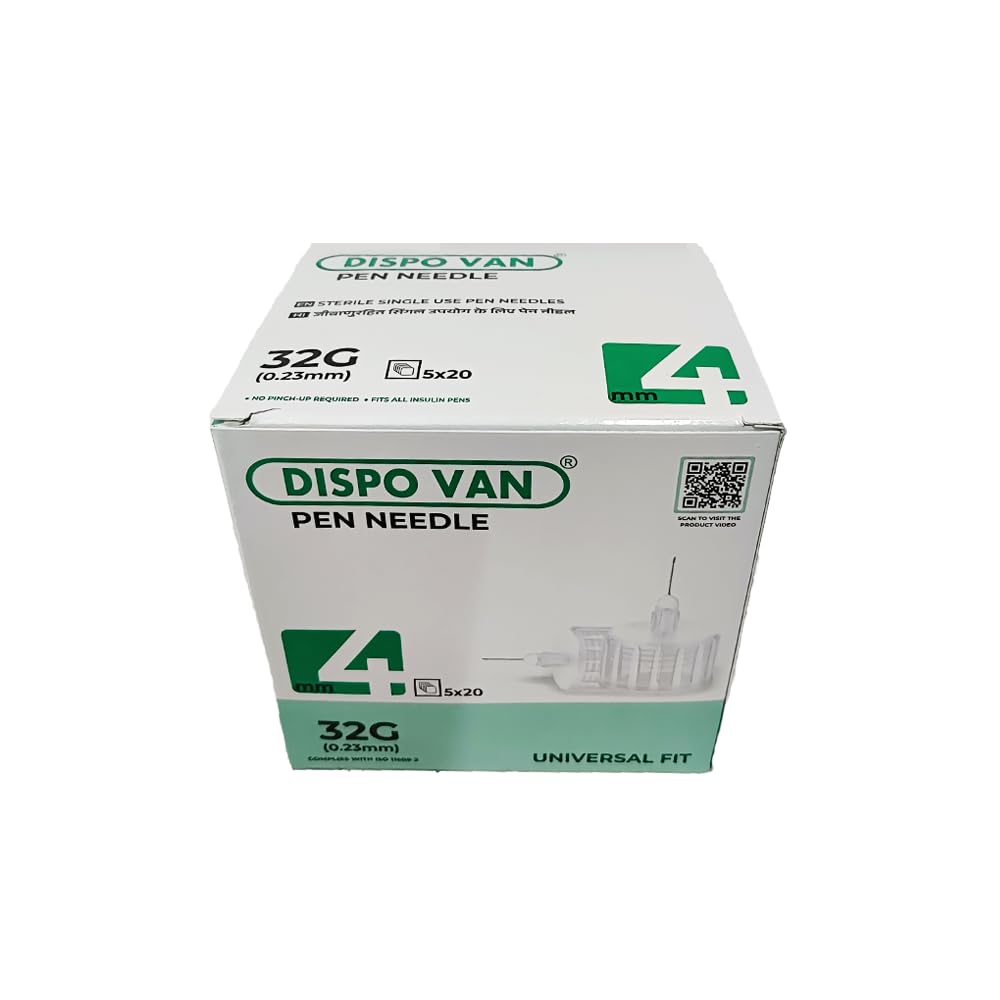 Dispovan Pen Needles 32G | Insulin Pen Needle Sterile (100 Pieces)-picture-28