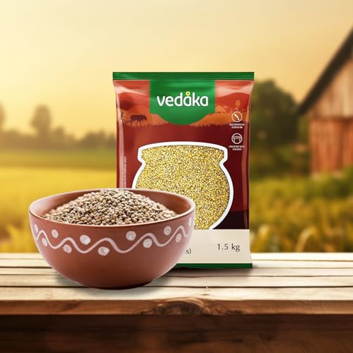 Image of Amazon Brand - Vedaka Unpolished Kodo Millet | 1.5 Kg | Cow Grass /Varagu /Arikelu /Hark /Varigu /Kodra