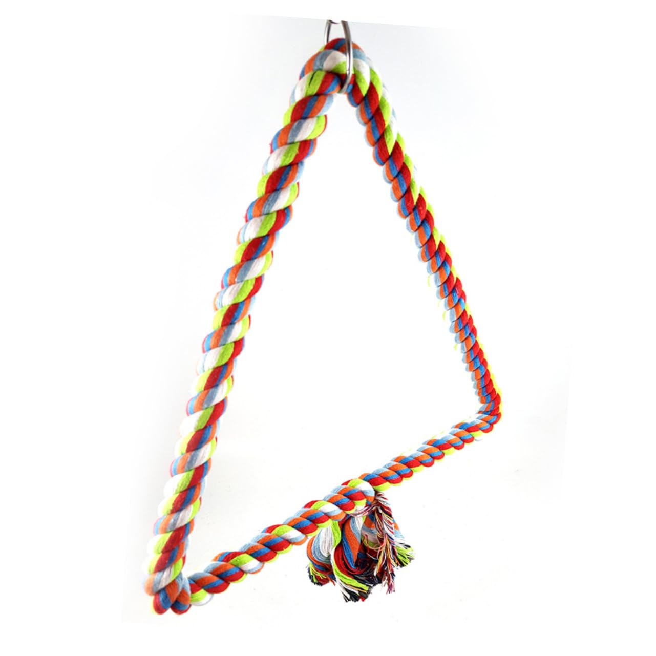 FOMIYES 2stücke Cotton Rope Triangle Swing Für Vögel Kletterleiter Spielzeug Für Papageien Und Kleine Haustiere Fördert Balance Und Koordination Und Unterhaltsam