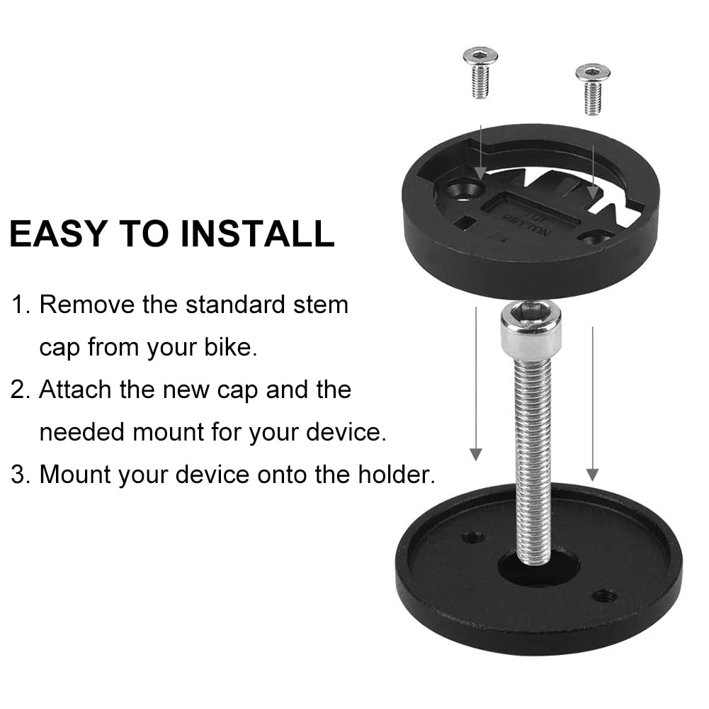 Butyeak Porta Computer Bici, Attacco Manubrio Porta Computer, Edge Mount, Supporto per Computer da Bici Staffa dell'adattatore per Bicicletta da Bicicletta in Plastica Resistente, Nero