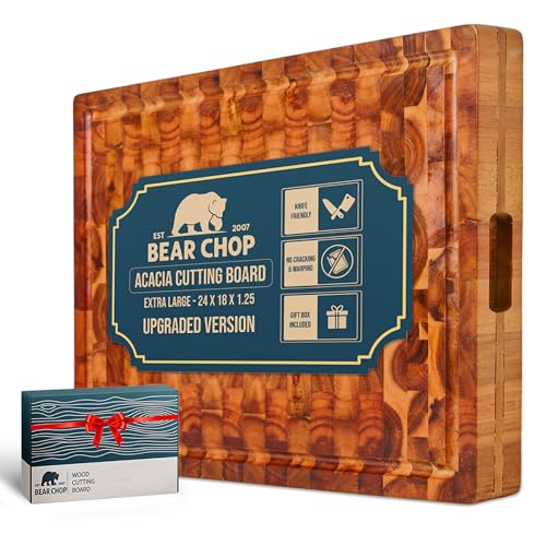 Bearchop Acacia Wood Cutting Board with Juice Groove