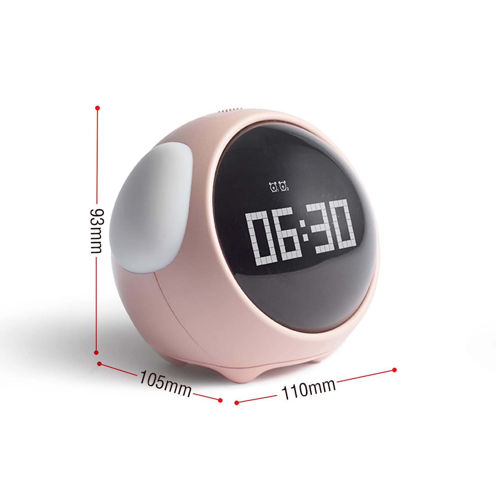 Lindo Despertador para niños Reloj Digital Digital para niños Entrenador de sueño alarmas Relojes con expresión Facial Pantalla led Pantalla 2 Juegos para dormitorios Sala de