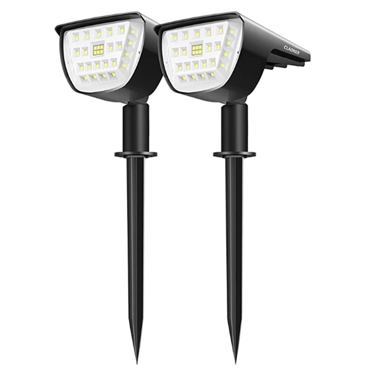 55 faretti LED solari paesaggistici, senza fili, impermeabili, ad energia solare, luci esterne per cortile, giardino, vialetto, passerella, piscina, patio, confezione da 6