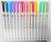 Zebra Mildliner Soft Color Double-Sided Highlighter Pens Deep, Warm & Cool, 15 Color Full Set with Original Vinyl Pen Case