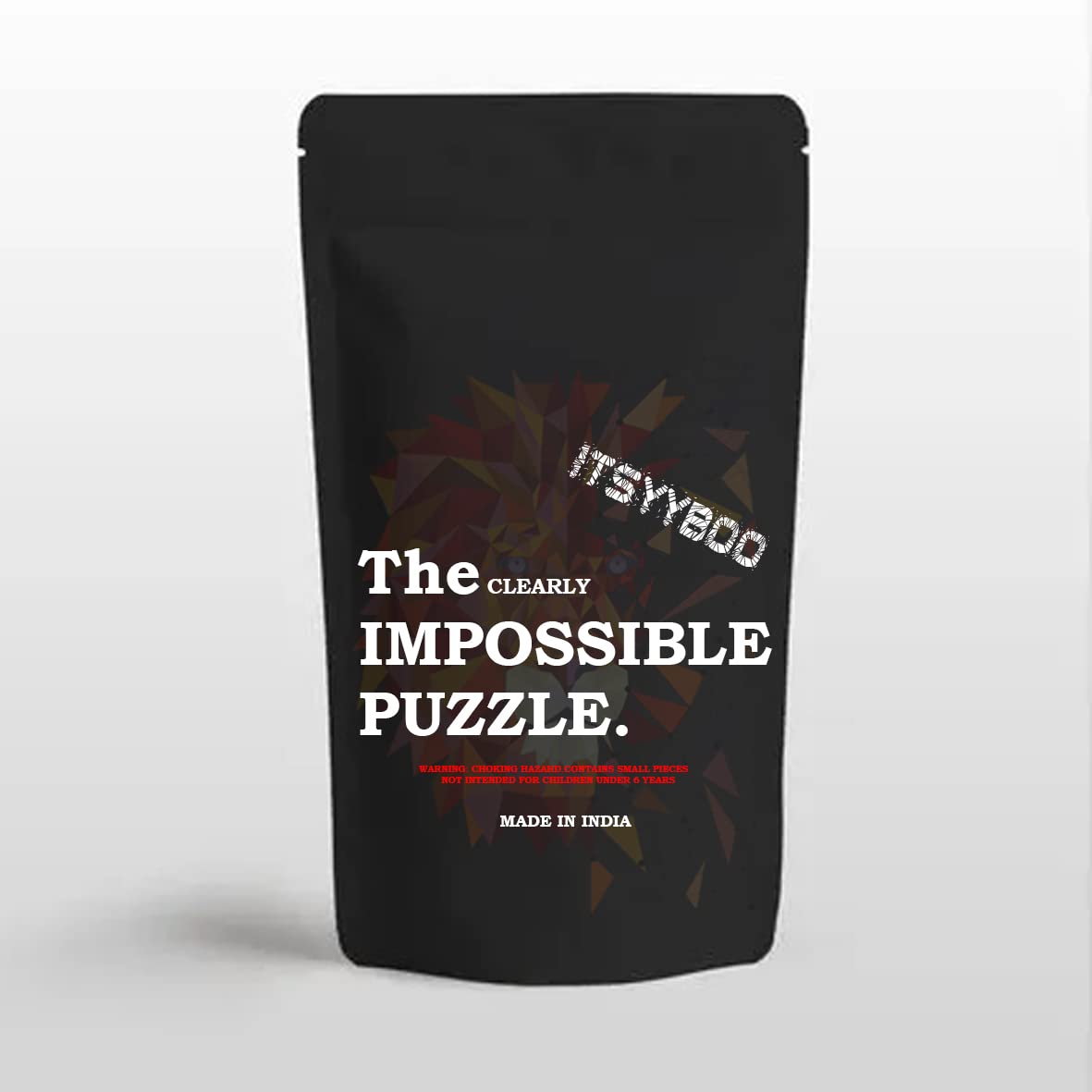 Itsyyboo The Clearly Impossible Puzzle 200 Piece Brain Teaser - Very Difficult And Fun - Clear Acrylic 3Mm Thickness Made In India (Midnight Black) - Adult