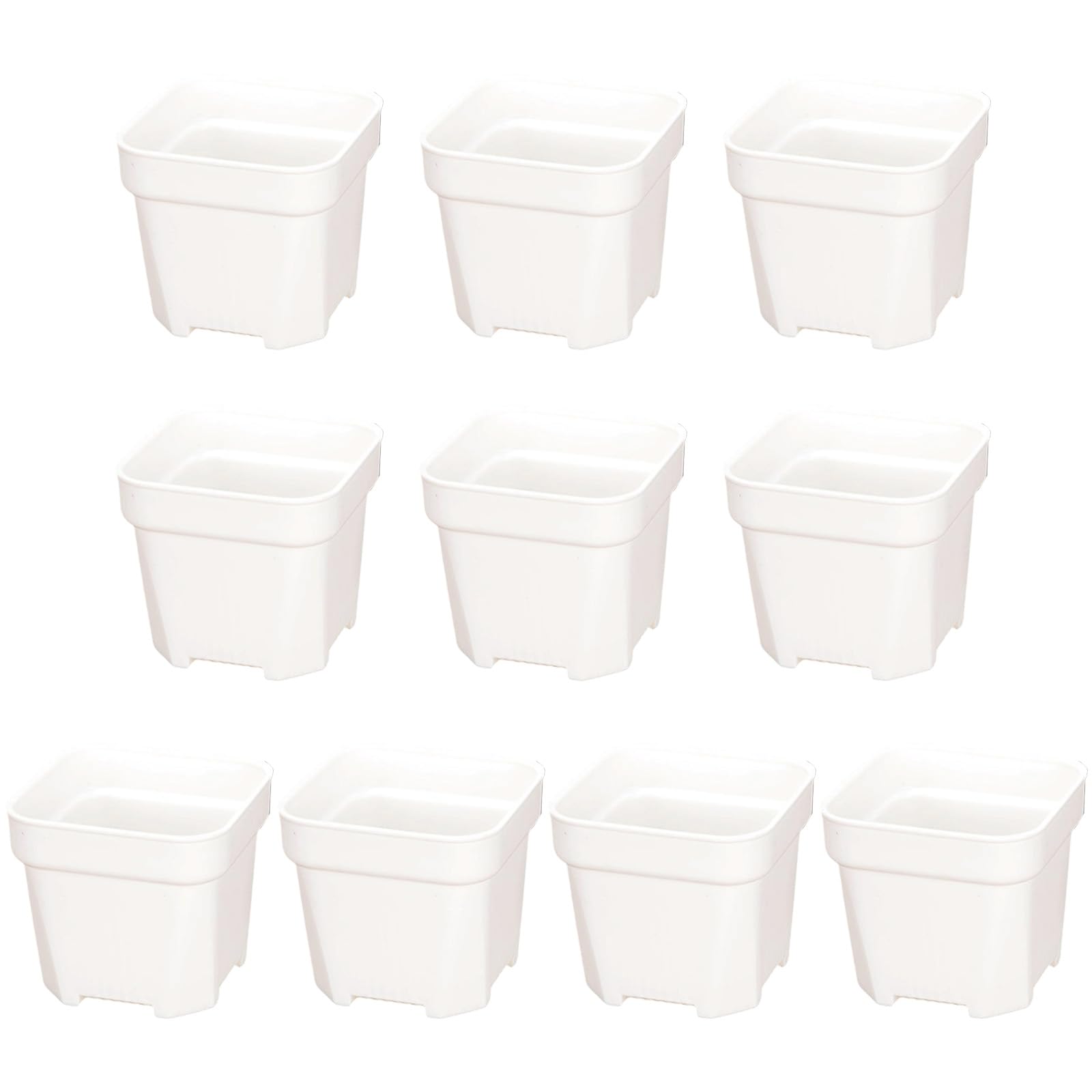 hogtnd Set of 10 Breathable Plastic Containers Flower Pots Special for Succulent Plants Balcony Plants Beginner Garden