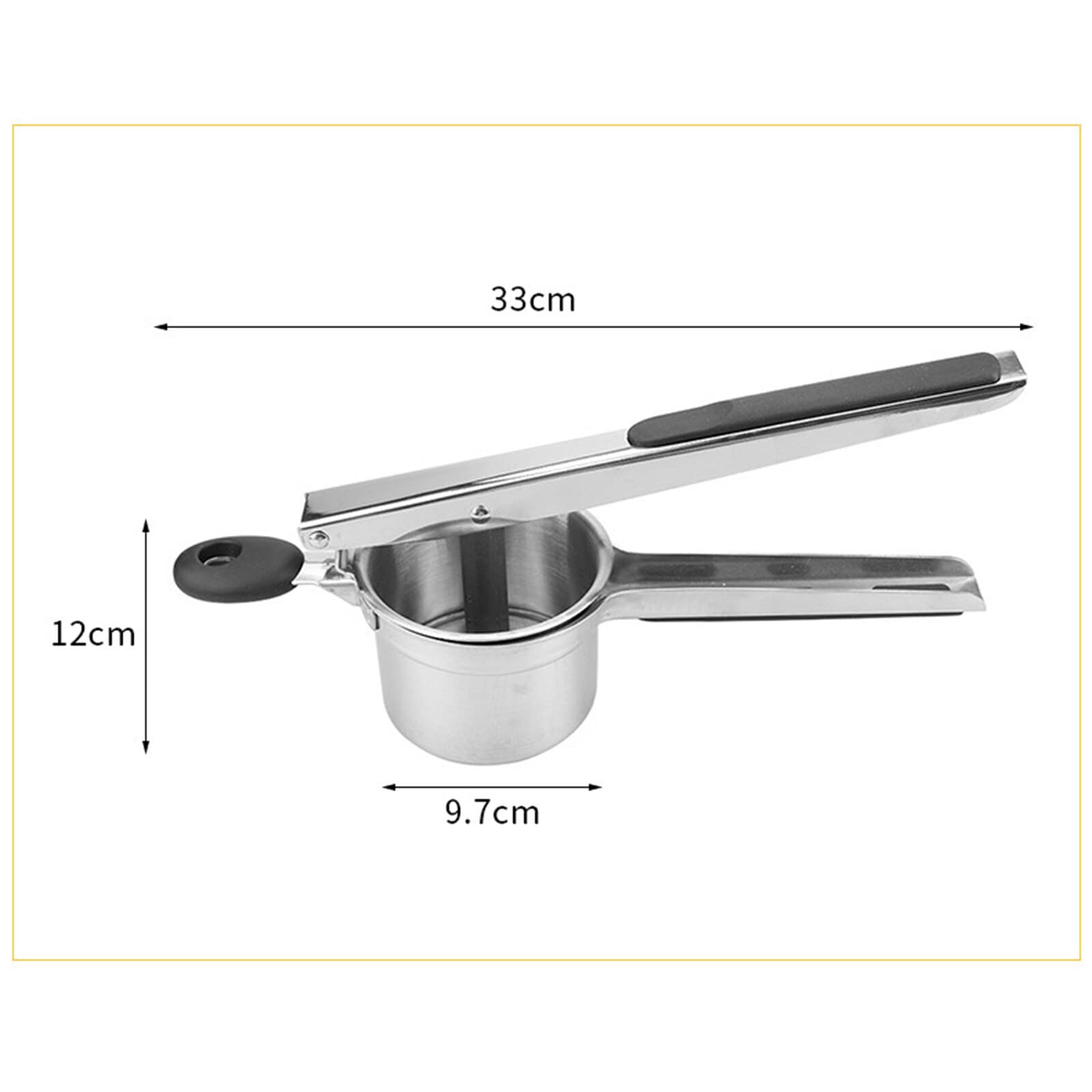 Schiacciapatate In Acciaio Inox HUDDU - 2 Pezzi Con Manico Spesso | Per Patate, Zucca E Verdure - Foto 5