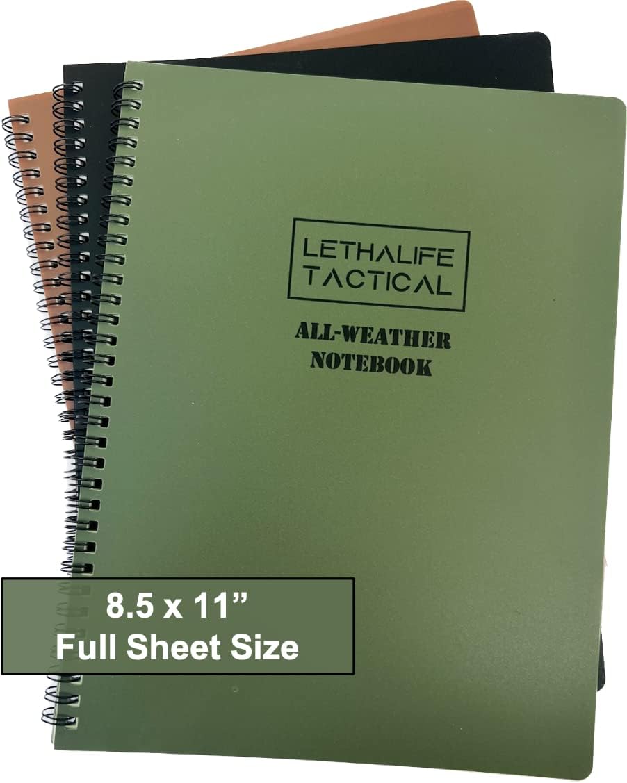 8.5x11 inch All Weather Notepad Writing Pad (Coyote Brown)