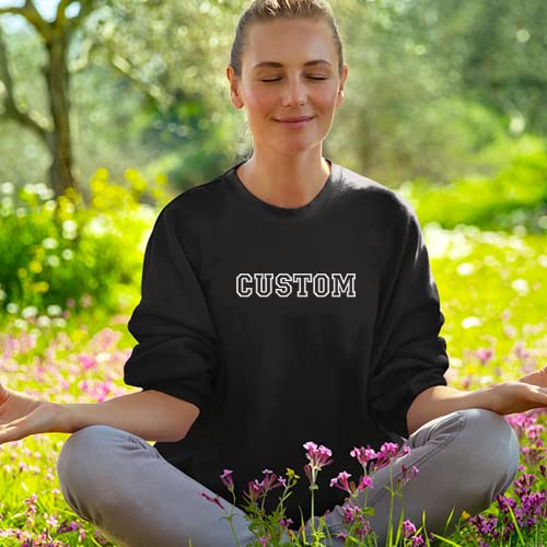 Godmerch Custom Embroidered Sweatshirts Design Your Own, Custom Crewneck Sweatshirt, Personalized Sweatshirts For Women, Add Your Own Custom Text, Custom Embroidered Hoodie, Mothers Day, Christmas #TOP5