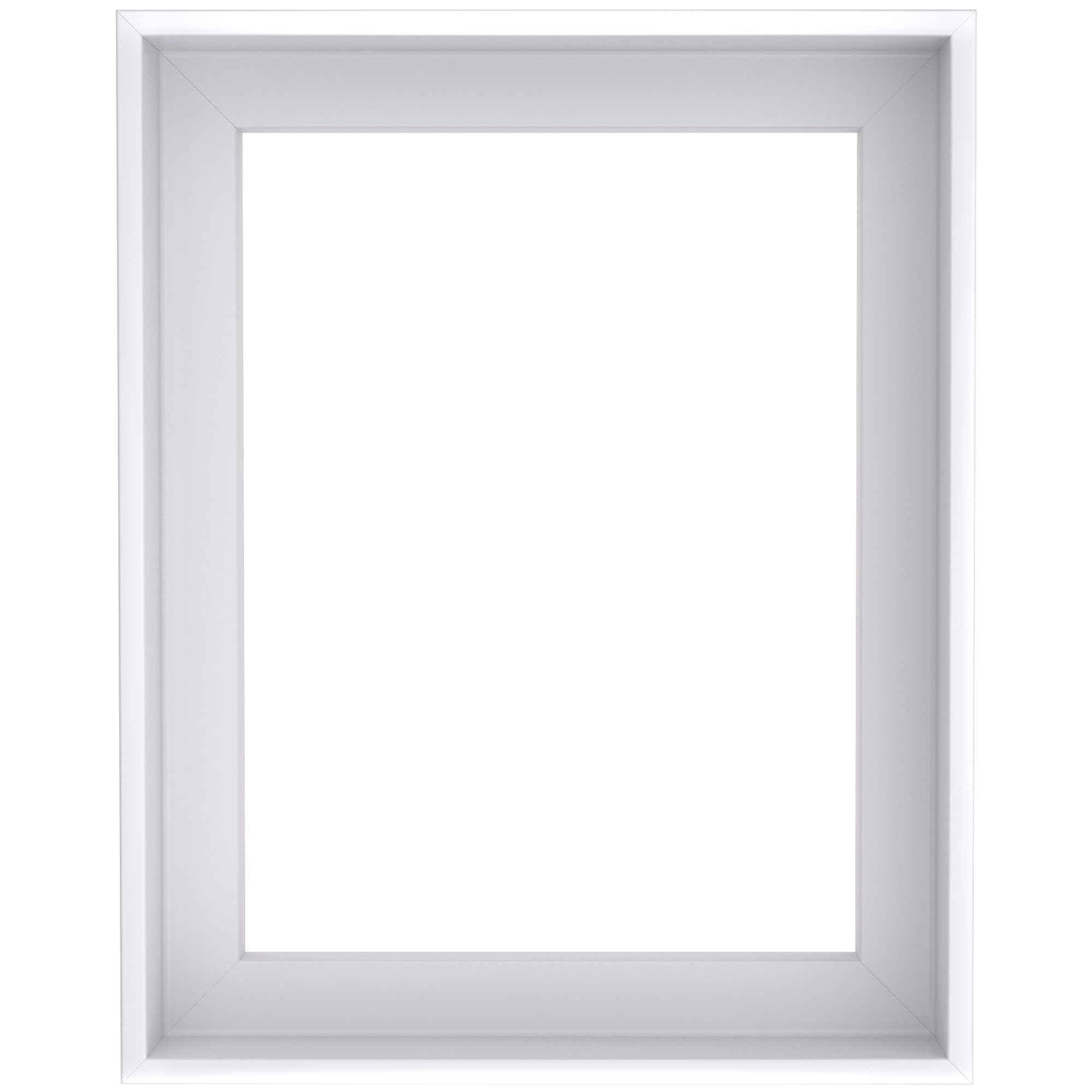 Prixas Print Floater Frame for Canvas Paintings - 1.25" Deep Gallery Floating Picture Frame with Premium PS Frame (Not Solid Wood), Made in USA Wall Art Decor (White, 20x20)