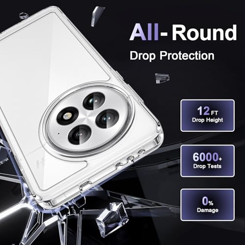 Image of Case for OnePlus 13 5G, Military Grade Drop Protection Phone Case, Yellowing Resistant, Anti-Scratch Hard PC Back, Shockproof Hard Ultra-Thin Protective Cover, Clear