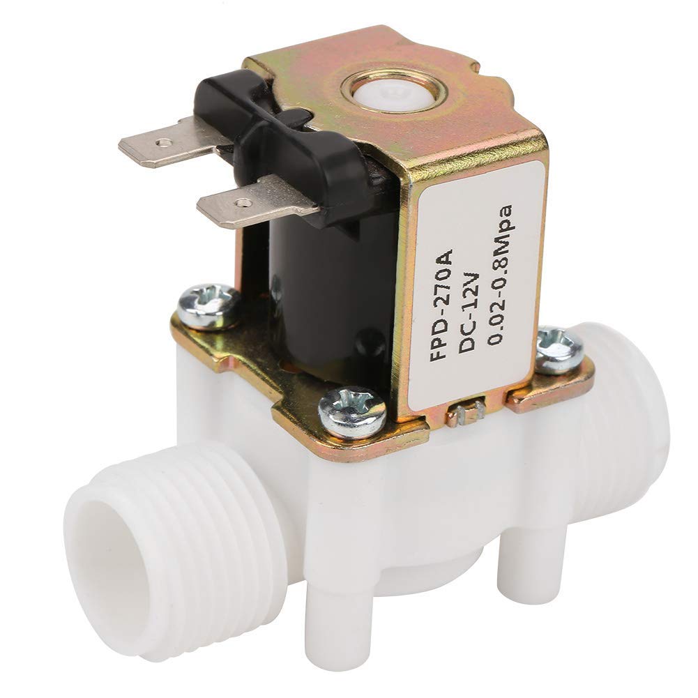 DC 12 V G1/2 calowy zawór elektromagnetyczny do wody, plastikowy zawór elektromagnetyczny do wody