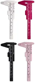 Kit com 4 Paquímetros para Design de Sobrancelhas, Profissional, Medidas
