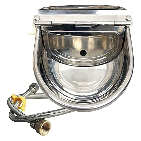 Lucky Farm Stainless Steel Water Bowl for Livestock Cover