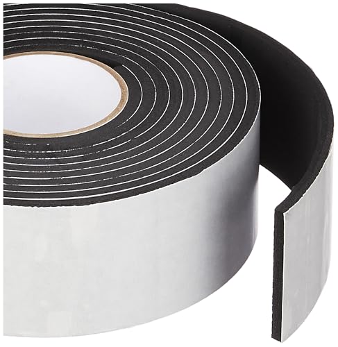 Image of Amazon Basics Single Side High Density Self Adhesive Foam Seal Tape, Weather Stripping Doors and Window Insulation Soundproofing- 72MMX5MTR- 6MM - Pack of 1