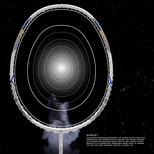 Image of Hundred Nuclear 72 Carbon Fibre Unstrung Badminton Racket with Full Racket Cover for Intermediate Players