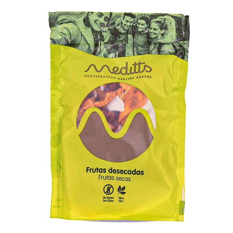 Meditts - Mix de Frutos Secos y Deshidratados 125 gr | Piña, Mango, Arándanos y Coco | Snack Saludable y Nutritivo | Fuente de Fibra y Energía Natural