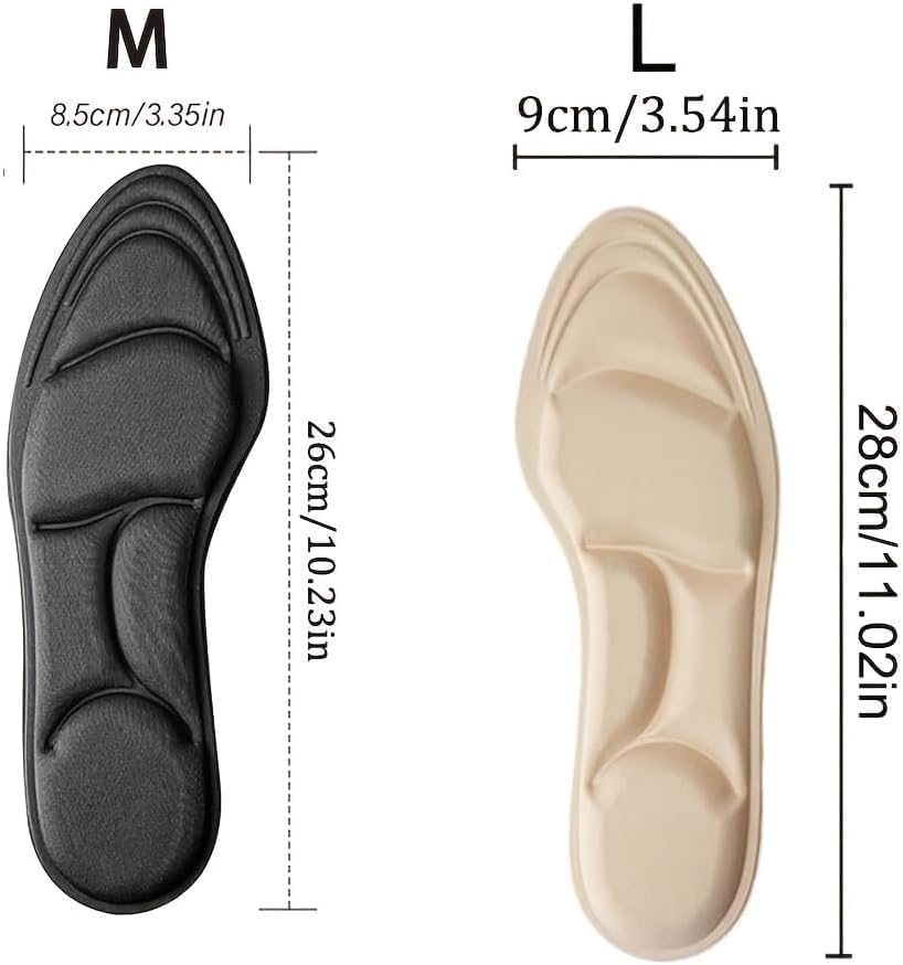3 pares de plantillas 5D de espuma viscoelástica con soporte alto miniatura 3
