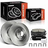 A-Premium 11.57 inch (293.80mm) Front Vented Disc Brake Rotors + Ceramic Pads Kit Compatible with Select Subaru & Saab Models - Outback 2002-2005, Forester, Impreza, Legacy, Baja, 9-2X, 6-PC Set