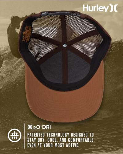 Image of Hurley Men's Caps - H2O-Dri League Baseball Caps for Men with Snapback Closure - Classic Mens Trucker Hats (S-XL)