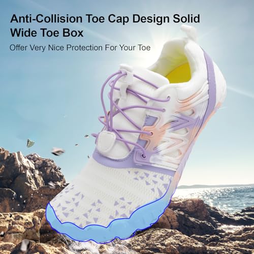 Image of XIHALOOK Athletic Hiking Water Shoes Womens Mens Quick Dry Barefoot for Beach Walking Kayaking Surfing Training