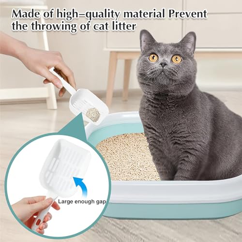 Image of Emily Pets Cat Litter Box with Free Scopper for Cat, Kitter, Bunnies (Blue)