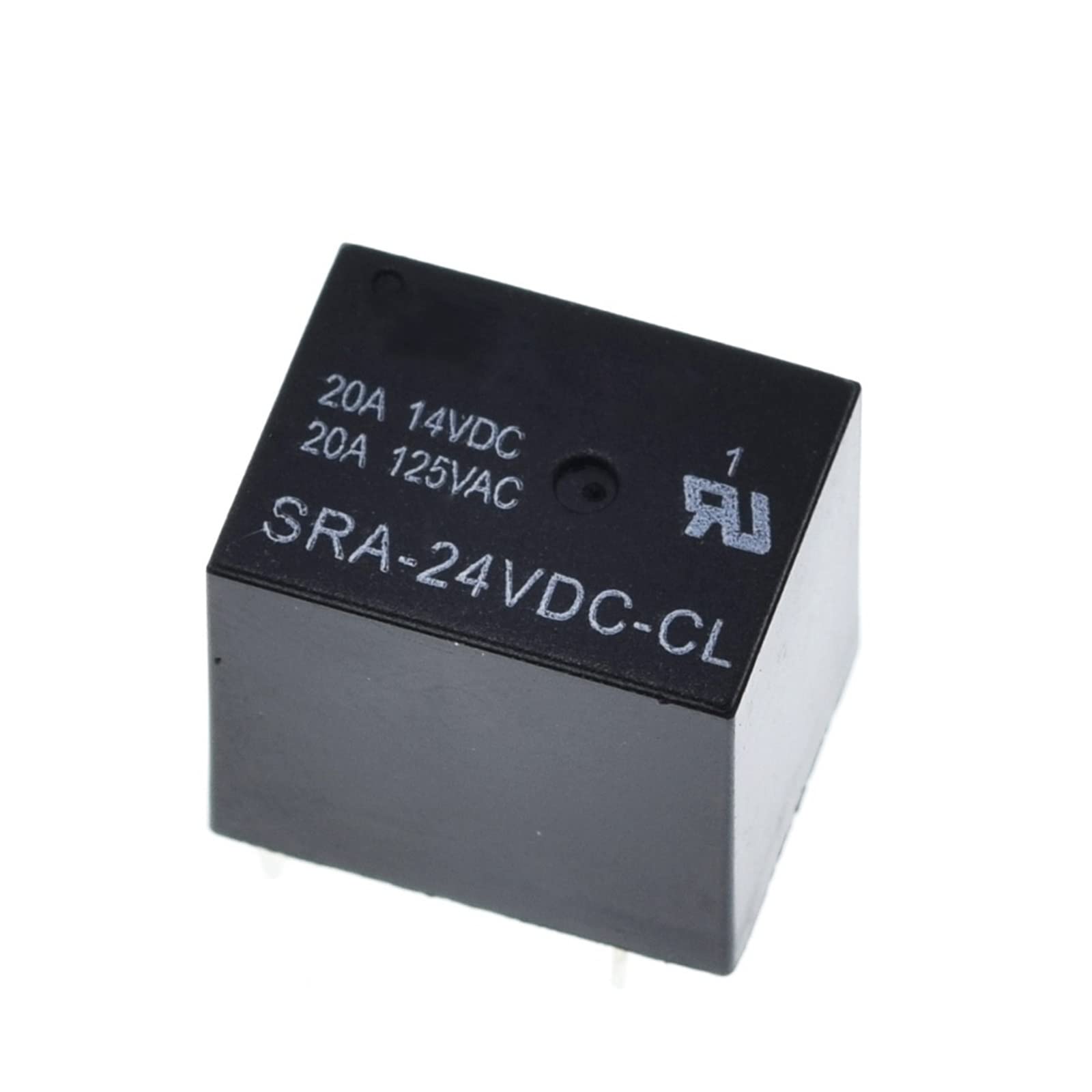 GJZIFGFWQ 5Pcs 5V 12V 24V 20A DC Power Relay SRA-05VDC-CL SRA-12VDC-CL SRA-24VDC-CL 5Pin PCB(Sra-24vdc-cl Black)