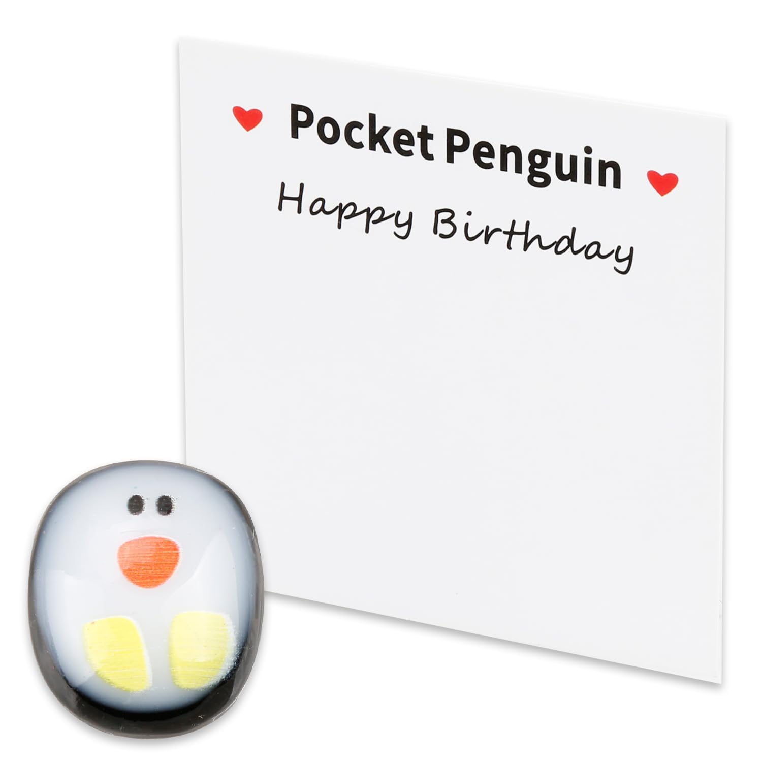 Tabanzhe Multicolor Pocket Hug Penguin - Miniature Adorable Penguin Animal Decoration With Greeting Card, Keepsake Ornament To Carry In Your Pocket, Encourage Friends And Loved Ones For Birthdays And Weddings