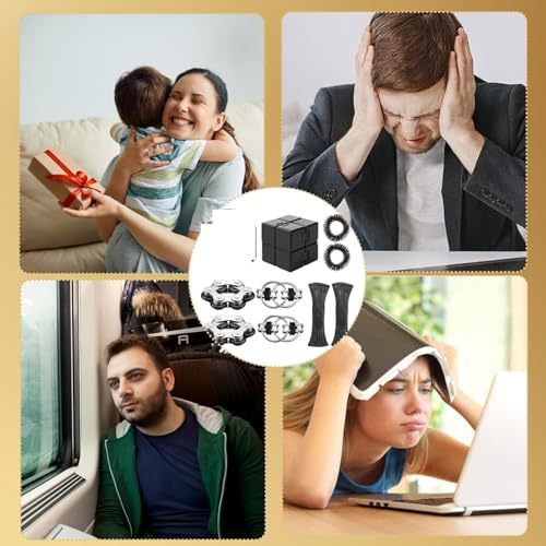 Fidget Cube, 10 teiliges Anti Stress Spielzeug Set für Erwachsene and Kinder, Spielzeug zur Entspannung, Förderung der Konzentration, Für Schule, Büro, Reise, Jederzeit Entspannen