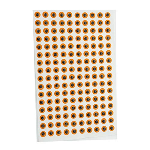 HTHYLURE Fishing Lure Eye Orange 3D Soft Eye Fishing Eyes Lure Eyes Making Fly Tying Fake Fish Eyes DIY Lifelike Realistic Artificia Fake Eyes Orange 4MM-500pcs