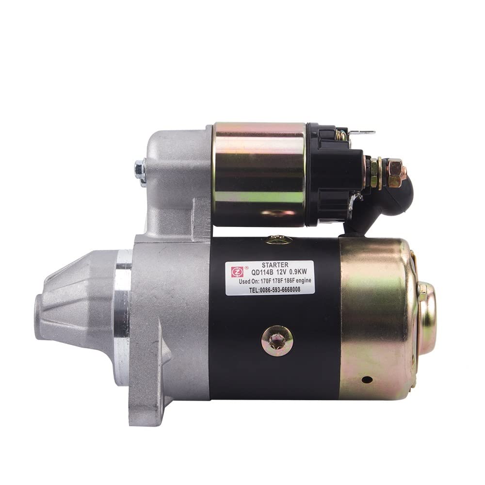 QD114A 12V 0.8KW Générateur Diesel Moteur Démarreur Moteur en Cuivre Moteur Électrique Genset Pièces QD114B 0.9KW 12V (Color : QD114A 12V 0.8KW)