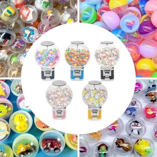 Classic Gumball Machine - 1.26in Automatic Capsule Vending Machine with Key, Brown - Ideal for Retail Stores, Bulk Toy Dispenser for Gumballs & Capsule Toys