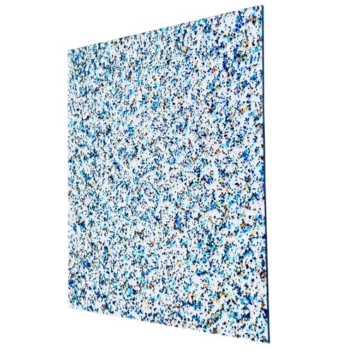 Image of Confetti Dot Glitter Acrylic Sheets 12 inchx12 inch Blue-Gold | Clear Sparkly, Cast Acrylic, 1 /8 inch Thick, For Laser Cutting and Engraving CNC