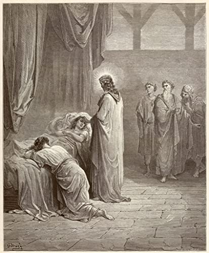Tableau Miracle de Jésus Christ par Gustave Doré | Impression d'Art Vintage Chic 60x90cm