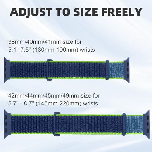 DGege Sport Loop Band Compatible with Apple Watch Bands 38mm 40mm 41mm 42mm 44mm 46mm 45mm 49mm for Men Women,Stretch Adjustable Braided Nylon Straps for iWatch Series 11/10/9/8/7/6/5/4/3/2/1/SE/Ultra - image 4