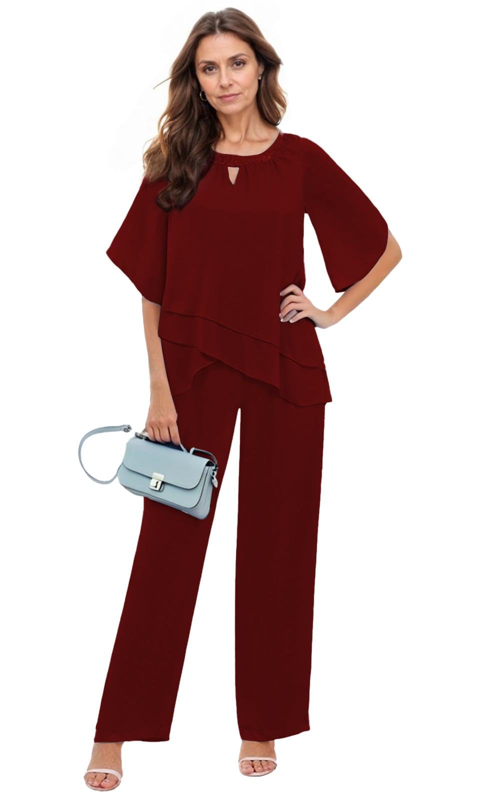 Lot de 2 pantalons habillés à paillettes pour femme