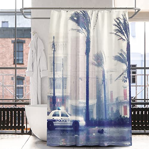 Rideau douche polyester imperméable contre les éclaboussures de bain - 5