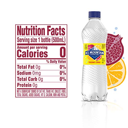 Image of Ice Mountain Sparkling Water, Pomegranate Lemonade, 16.9 oz. Bottles (8 Pack)