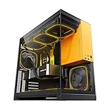 Gabinete Geometric Future Model 5 Preto e Amarelo com 5 Fans