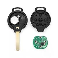 Smart Autoschlüssel Smart 451 Rohling Transponder mit Fernbedienung, 3-Tasten, Elektronischer Schlüsselrohling